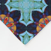 Celtic Cross Calla Kaleidoscoop Oranje en blauw Fleece Deken (Hoek)