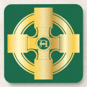 Celtic Cross Celtic Knot Letter A Monogram Bier Onderzetter (Voorkant)