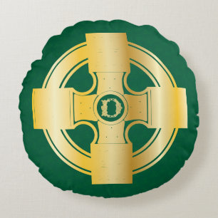 Celtic Cross Celtic Knot Letter D Monogram Rond Kussen