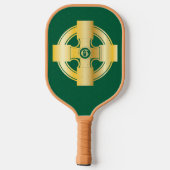 Celtic Cross Celtic Knot Letter G Monogram Pickleball Paddle (Achterkant)