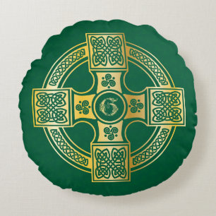 Celtic Cross Celtic Knot Letter G Monogram Rond Kussen