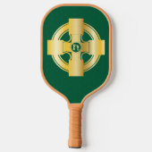 Celtic Cross Celtic Knot Letter H Monogram Pickleball Paddle (Achterkant)