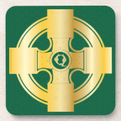 Celtic Cross Celtic Knot Letter Q Monogram Bier Onderzetter (Voorkant)