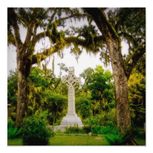 Celtic Cross Deep South Afbeelding Foto Afdruk (Voorkant)