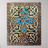 "Celtic Cross Design" - Pen & potlood Poster (Voorkant)