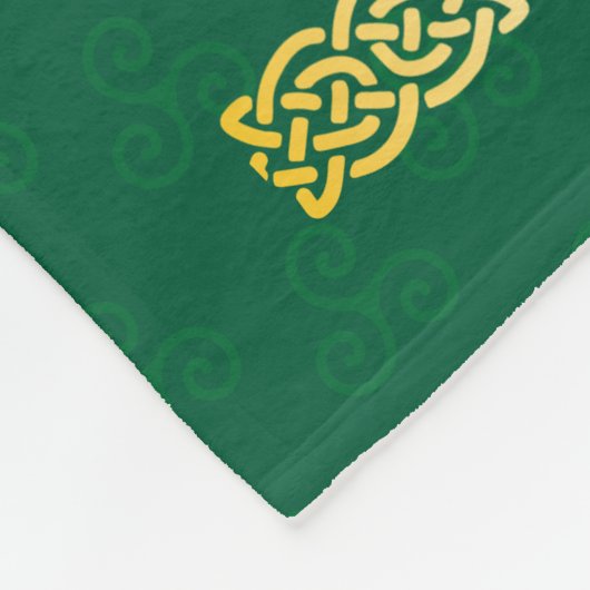 Celtic Cross en Knot Letter A Monogram en Naam F Fleece Deken (Hoek)