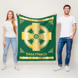 Celtic Cross en Knot Letter B Monogram en Naam Fleece Deken