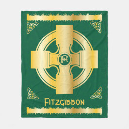 Celtic Cross en Knot Letter F Monogram en Naam Fleece Deken