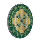 Celtic Cross en Knot Letter O Monogram en Naam Dartbord (Voorkant Links)