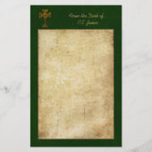 Celtic Cross en Parchment Briefpapier (Voorkant)