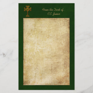 Celtic Cross en Parchment Briefpapier