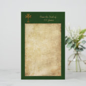 Celtic Cross en Parchment Briefpapier (Staand voorkant)