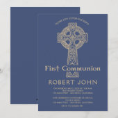 Celtic Cross en Quatrefoil Community Uitnodiging (Voorkant / Achterkant)