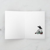 Celtic Cross en Raven Yuletide Kaart (Binnen)