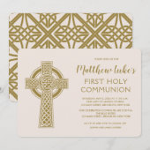 Celtic Cross First Community Invitation Kaart (Voorkant / Achterkant)