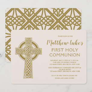 Celtic Cross First Community Invitation Kaart
