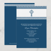 Celtic Cross First Heilige Communauteit Uitnodigin Kaart (Voorkant / Achterkant)