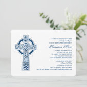 Celtic Cross First Heilige Communauteit Uitnodigin Kaart (Staand voorkant)