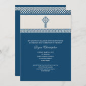 Celtic Cross First Heilige Communauteit Uitnodigin Kaart (Voorkant / Achterkant)