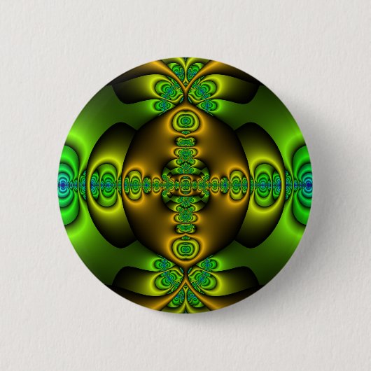Celtic Cross Fractal Art Ronde Button 5,7 Cm (Voorkant)