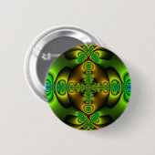 Celtic Cross Fractal Art Ronde Button 5,7 Cm (Voorkant /achterkant)