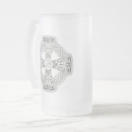 Celtic Cross Frosted Mok (Voorkant links)