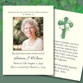 Celtic Cross Funeral Memorial Prayer Ierse Kaart