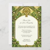Celtic Cross Funeral Sympathy Thank You Bedankkaart (Voorkant)