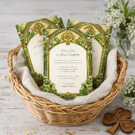 Celtic Cross Funeral Sympathy Thank You Bedankkaart