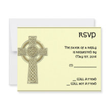 Celtic Cross Gold en Mythic Ivory Response Kaart