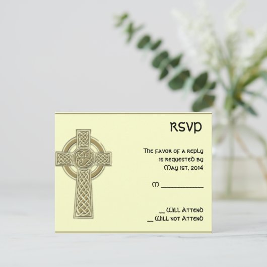 Celtic Cross Gold en Mythic Ivory Response Kaart (Staand voorkant)