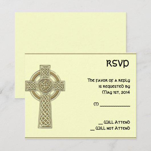 Celtic Cross Gold en Mythic Ivory Response Kaart (Voorkant / Achterkant)