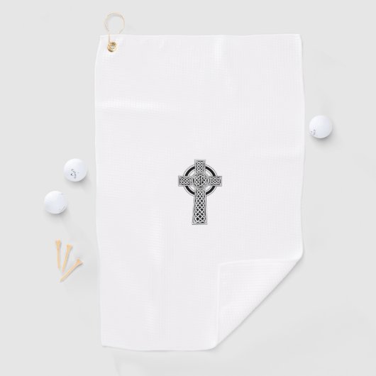 Celtic Cross Golf Towel Golfhanddoek (Insitu)