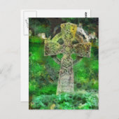 Celtic Cross Gravestone Briefkaart (Voorkant / Achterkant)
