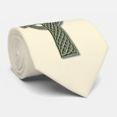 Celtic Cross - Green Stone Stropdas (Opgerold)