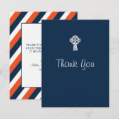 Celtic Cross - Hartelijk dank - Jongen Baptisme Bedankkaart (Voorkant / Achterkant)