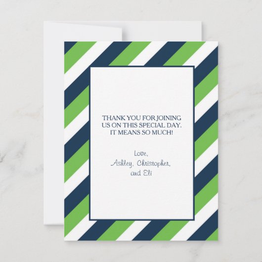 Celtic Cross - Hartelijk dank - Jongen Eerste Comm Bedankkaart (Achterkant)