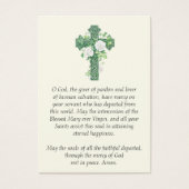 Celtic Cross-herdenkingsgebed Ierse kaart (Voorkant)