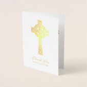 Celtic Cross Ierse begrafenis gedenkteken sympathi Folie Kaarten (Voorkant)
