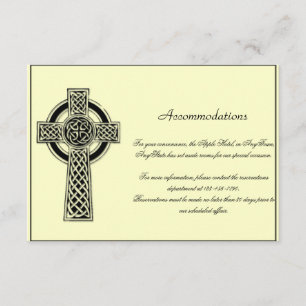 Celtic Cross in Black Mythic Ivory Wedding Insert Informatiekaartje