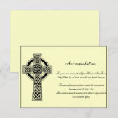 Celtic Cross in Black Mythic Ivory Wedding Insert Informatiekaartje (Voorkant / Achterkant)