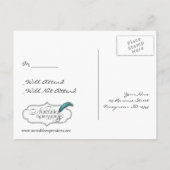 Celtic Cross in Blauwgroen Ivoor RSVP-Briefkaart Uitnodiging Briefkaart (Achterkant)