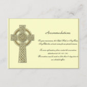 Celtic Cross in Gold Mythic Ivory Wedding Insert Informatiekaartje (Voorkant)