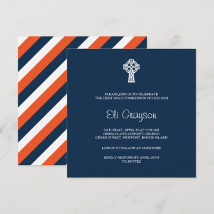 Celtic Cross Invitation - Boy Baptism Kaart