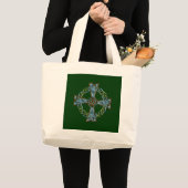 Celtic Cross Irish Art History Collectie Grote Tote Bag (Voorkant (product))