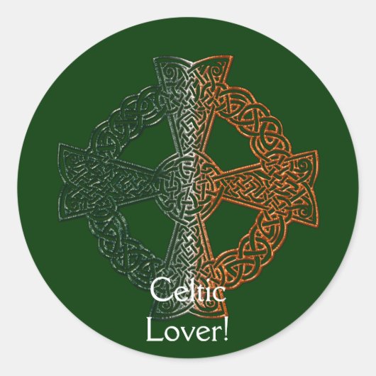 CELTIC CROSS IRISH CLASSICS Collectie Ronde Sticker (Voorkant)