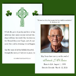 Celtic Cross Irish Funeral Memorial Prayer Kaarten Visitekaartje