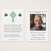 Celtic Cross Irish Funeral Memorial Prayer Kaarten Visitekaartje (Voorkant /achterkant)