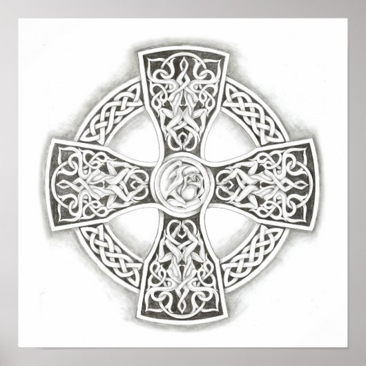 Celtic Cross Irish Poster Fine Art Print (Voorkant)