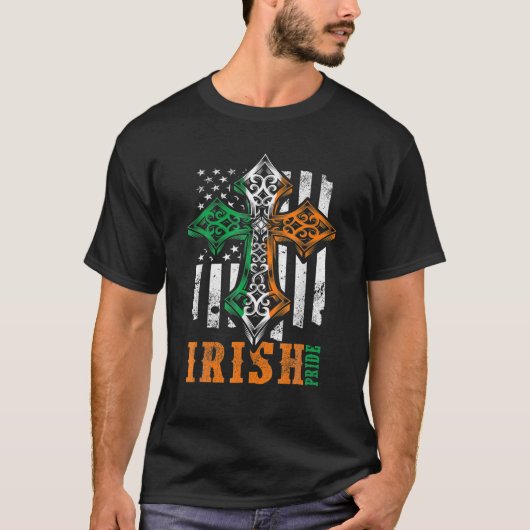 Celtic Cross Irish Pride Saint Patrick's Day T-shirt (Voorkant)
